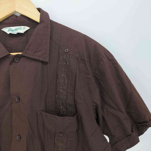 バッカーズ Backers 刺繍 S/S キューバ シャツ メンズ import:L