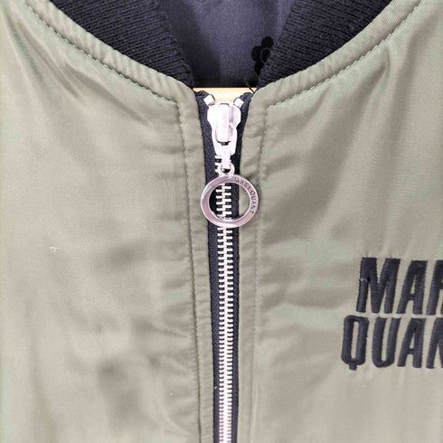 マリークワント MARY QUANT 袖ラムレザー切替 ブルゾンジャケット レディース import:M