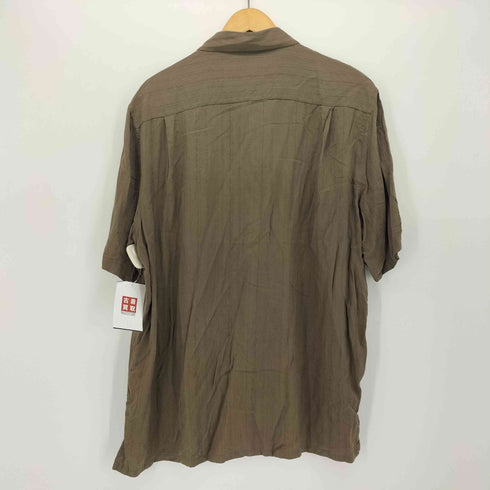 クラフトアンドバロー Croft&Barrow オープンカラー シルク シャツ メンズ import:L