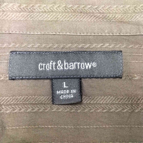 クラフトアンドバロー Croft&Barrow オープンカラー シルク シャツ メンズ import:L