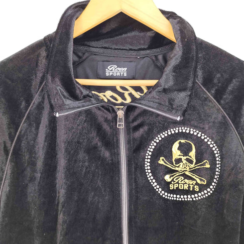ロエン Roen スカルデザイン ベロア トラックジャケット セットアップ Y2K メンズ JPN:XL