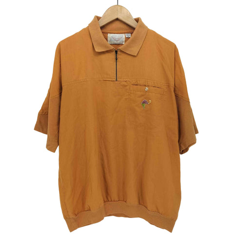 ROYAL CLASS ワンポイント 刺繍 ハーフジップ S/S シャツ メンズ import:M