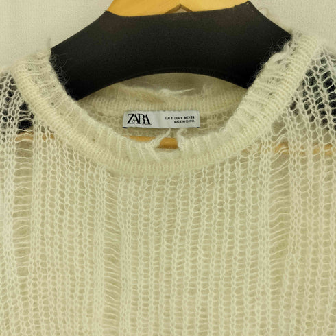 ザラ ZARA シースルーダメージニット レディース import:S