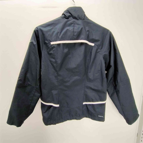 ナイキ NIKE 00S 袖スウッシュ 刺繍 裏地メッシュ パイピング ウィンドブレイカー テック ブルゾン 裾ドローコード レディース import:M