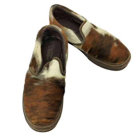 バンズ VANS 00S ハラコ ポニー スリッポン インソール 筆記体ロゴ メンズ US:8.5