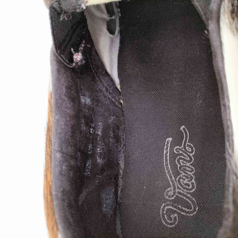 バンズ VANS 00S ハラコ ポニー スリッポン インソール 筆記体ロゴ メンズ US:8.5