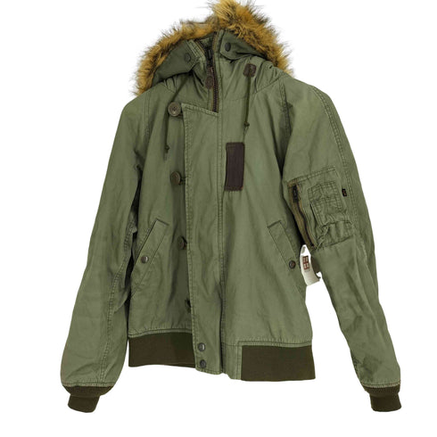 アルファインダストリーズ ALPHA INDUSTRIES ファーフード付 フライトジャケット メンズ import:S