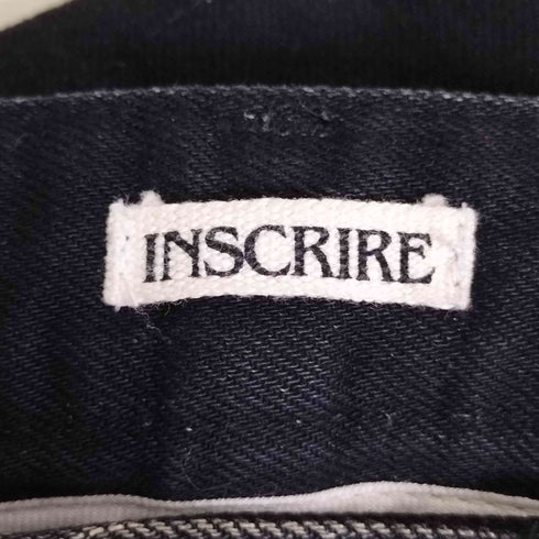 アンスクリア INSCRIRE ダブルニー ブラックデニム メンズ 36