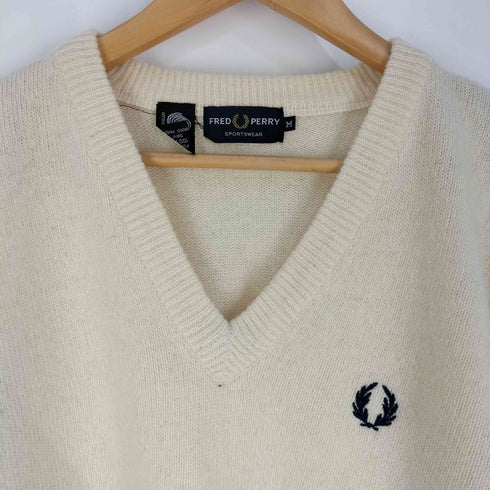 フレッドペリー FRED PERRY 90S Vネック ウールニット メンズ import:M