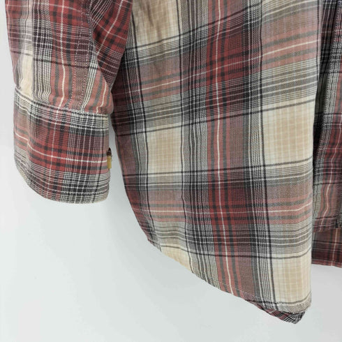 オービス ORVIS 00s インド綿 オンブレチェック ボタンダウン ワークシャツ メンズ import:L