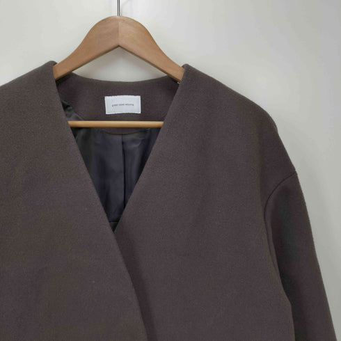 ユナイテッドアローズグリーンレーベルリラクシング UNITED ARROWS green label relaxing EX FINE リッタイ スリーブ ノーラペル コート レディース 36