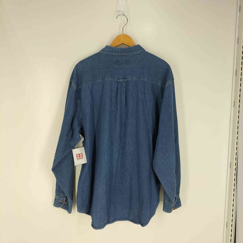 90S~00S チェック切替 デニムシャツ メンズ import:XL