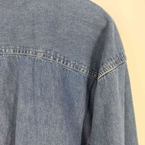 90S~00S チェック切替 デニムシャツ メンズ import:XL