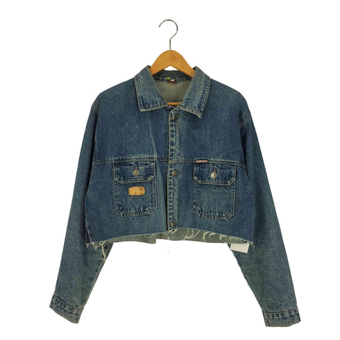 リメイク カットオフ エルボーパッチ 2ポケ デニムジャケット メンズ XXXL