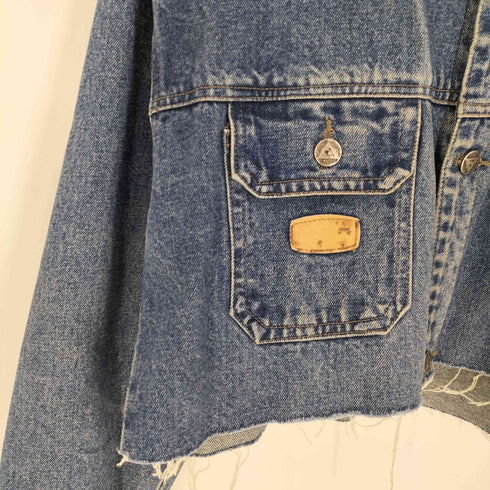 リメイク カットオフ エルボーパッチ 2ポケ デニムジャケット メンズ XXXL