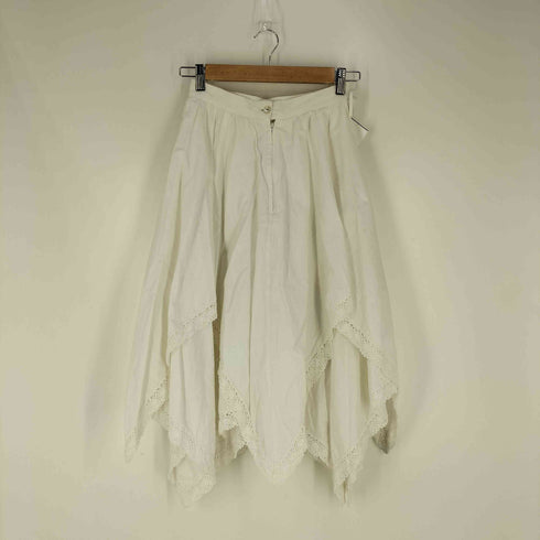 TALON ジップ レース切替 フレアスカート レディース