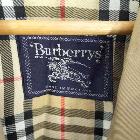 バーバリーズ BURBERRYS 70S~80S イングランド製 バルマカーンコート ステンカラーコート 裏地ノバチェック レディース