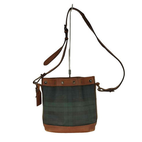 ポロラルフローレン POLO RALPH LAUREN ブラックウォッチ レザーショルダーバッグ メンズ