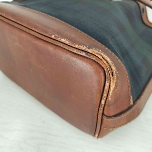 ポロラルフローレン POLO RALPH LAUREN ブラックウォッチ レザーショルダーバッグ メンズ