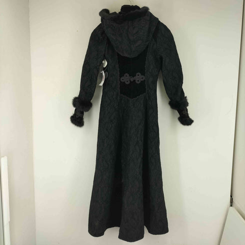 RNG ファー 刺繍加工 ロングコート レディース