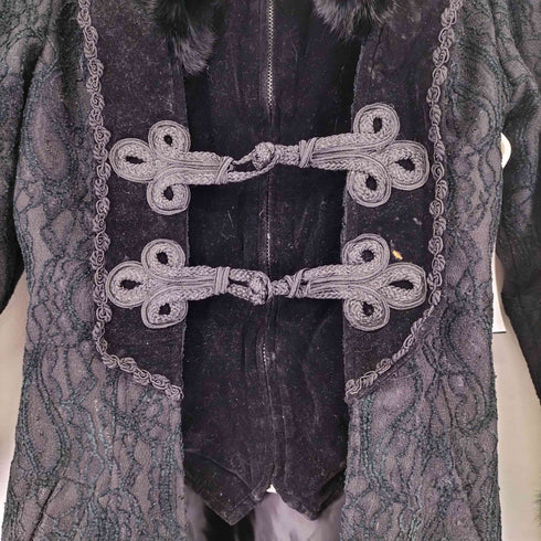 RNG ファー 刺繍加工 ロングコート レディース