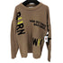 ホワイトランド WHITELAND BURN グラフィッククルーネックニット メンズ JPN:L