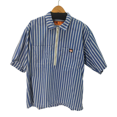 レッドキャップ RED KAP 25SS 別注リラックスフィット ハーフジップワンポイントロゴ 半袖ワークシャツ メンズ import:M