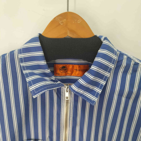 レッドキャップ RED KAP 25SS 別注リラックスフィット ハーフジップワンポイントロゴ 半袖ワークシャツ メンズ import:M