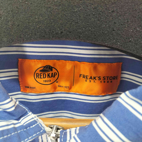 レッドキャップ RED KAP 25SS 別注リラックスフィット ハーフジップワンポイントロゴ 半袖ワークシャツ メンズ import:M