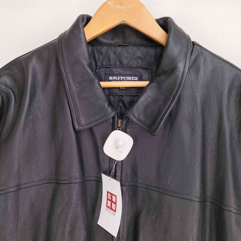 BRITCHES 90S レザー ジップアップ ジャケット メンズ import:XXL