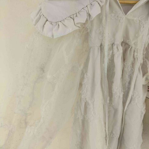 ビックカラー シアースリーブ ワンピース レディース