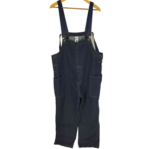 イグザンプル EXAMPLE ロゴパッチ 内プリント デニム オーバーオール メンズ XL