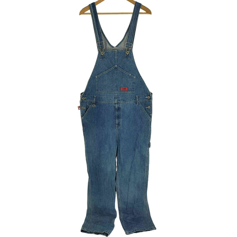 イグザンプル EXAMPLE ロゴパッチ 内プリント デニム オーバーオール メンズ XL