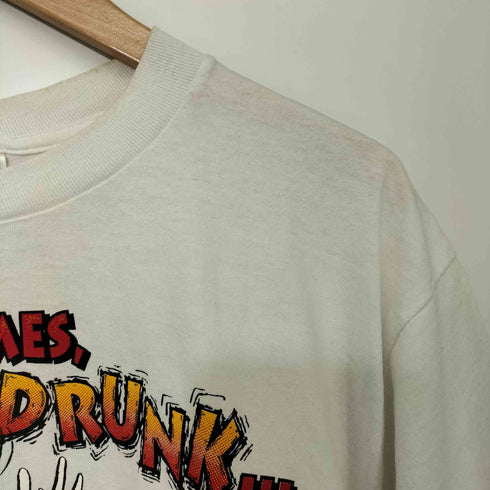 フルーツオブザルーム FRUIT OF THE LOOM 90-2000s BEST トナカイ メッセージ クルーネックTシャツ エロT メンズ import:L