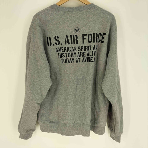 アヴィレックス AVIREX US AIR FORCE プリント 裏起毛 スウェット トレーナー メンズ import:XL