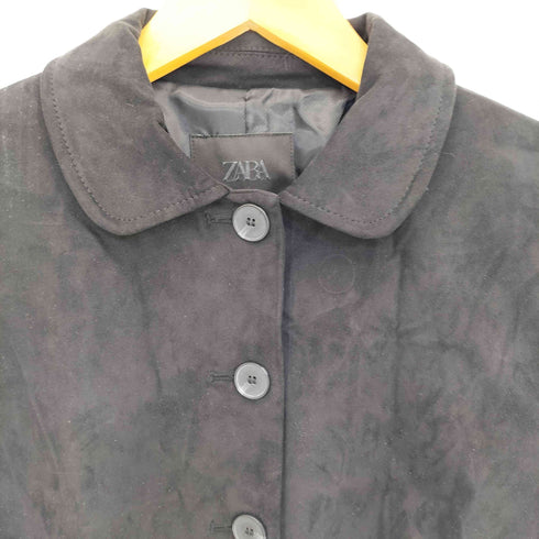 ザラ ZARA フェイクスエード クロップドジャケット レディース import:S