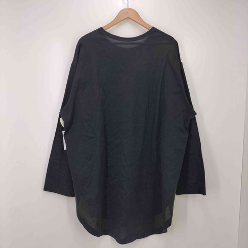 グラウンドワイヨウジヤマモト Ground Y Yohji Yamamoto 25ss COTTON JERSEY TORN PATTERN HEM ROUND JUMBO T-SHIRT LONG SLEEVES メンズ JPN:3
