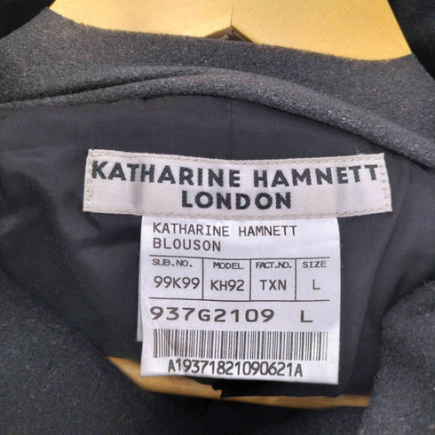 キャサリンハムネットロンドン KATHARINE HAMNETT LONDON デザインウールライダースジャケット レディース JPN:L
