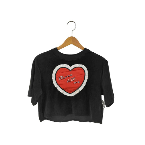 ジーヴィジーヴィ G.V.G.V. ハート ベロア Tシャツ レディース JPN:36