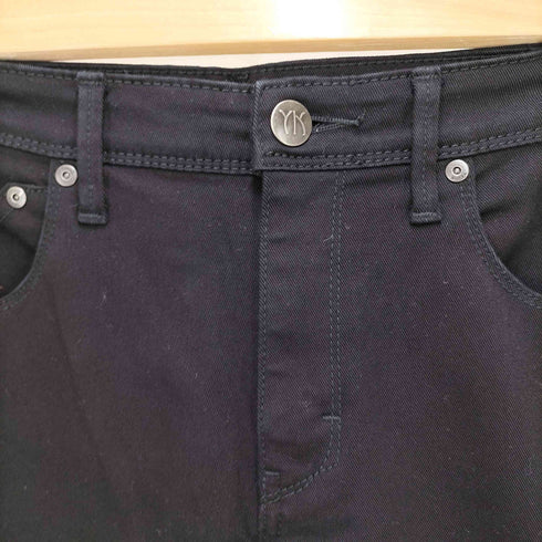 ヤヌーク YANUK RUTH スリムテーパードブラックデニムパンツ レディース US:24