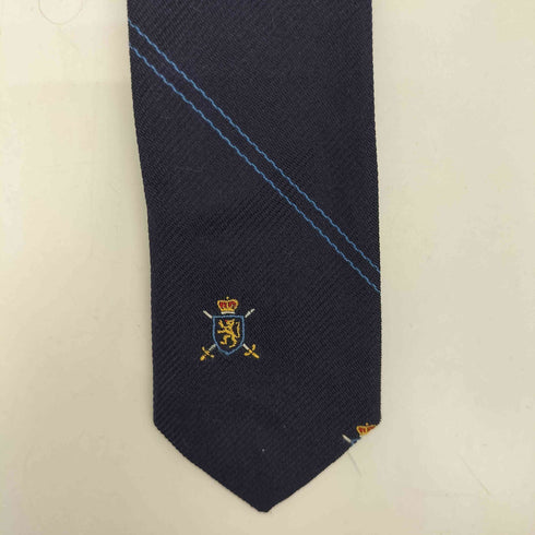 ポロバイラルフローレン Polo by RALPH LAUREN クレスト 総柄 ストライプ シルクネクタイ メンズ