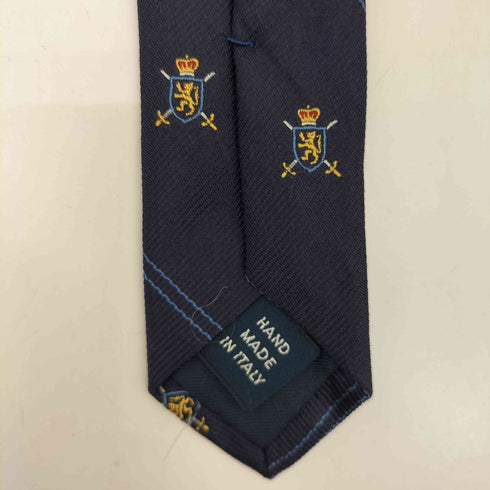 ポロバイラルフローレン Polo by RALPH LAUREN クレスト 総柄 ストライプ シルクネクタイ メンズ