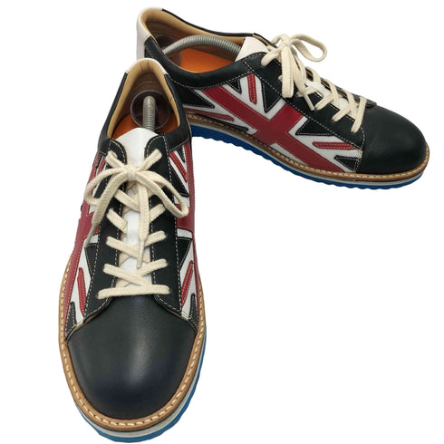 カステルバジャック CASTELBAJAC 00-10S 英国国旗柄 ユニオンジャック レザー スニーカー メンズ JPN:27