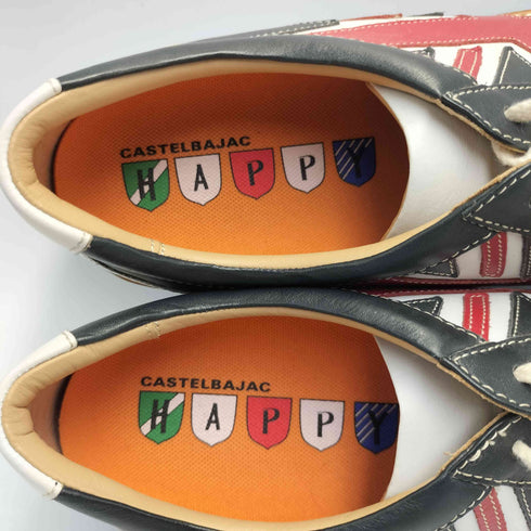 カステルバジャック CASTELBAJAC 00-10S 英国国旗柄 ユニオンジャック レザー スニーカー メンズ JPN:27