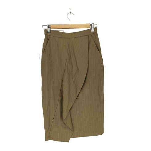 マックスマーラ MAX MARA 銀タグ ピンストライプスカート レディース 38