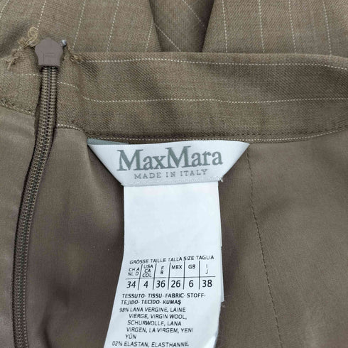 マックスマーラ MAX MARA 銀タグ ピンストライプスカート レディース 38