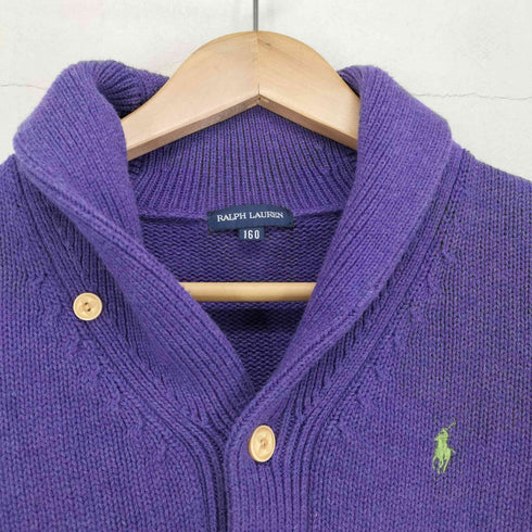 ラルフローレン RALPH LAUREN ポニー刺繍ショールカラーニットジャケット レディース 160