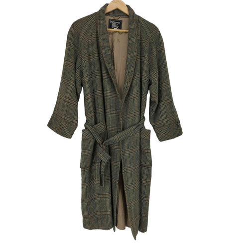 バーバリーズ BURBERRYS チェック柄ウールガウンコート メンズ L