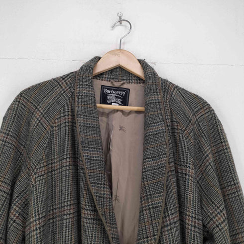バーバリーズ BURBERRYS チェック柄ウールガウンコート メンズ L