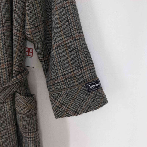 バーバリーズ BURBERRYS チェック柄ウールガウンコート メンズ L